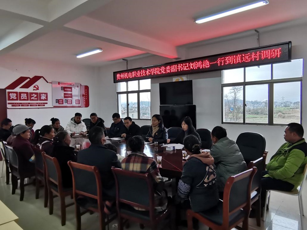 沐鸣党委副书记刘鸿艳一行赴普定县黄桶街道镇远村开展调研